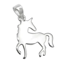 Anhänger Einhorn 16x14mm aus 925 Silber schlicht flach glänzend
