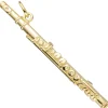 Anhänger Flöte Querflöte aus 925 Silber vergoldet 45,5x6mm Halsschmuck
