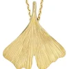 Anhänger Ginko Ginkoblatt 33,7x36,8mm aus 375 Gold Gelbgold Kettenanhänger