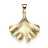 Anhänger Ginko Ginkoblatt 19x24mm Halsschmuck aus 585 Gold Gelbgold