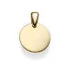 Anhänger Gravurplatte Kreis 18x13mm 585 Gold Gelbgold Halsschmuck schlicht rund