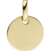 Anhänger Gravurplatte Ø10mm Kreis rund aus 333 Gold Gelbgold glänzend flach
