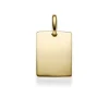 Anhänger Gravurplatte Rechteck 15x10,5mm 585 Gold Gelbgold Halsschmuck Unisex