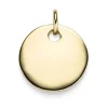 Anhänger Gravur-Platte rund 20x23,5mm 585 Gold Gelbgold Halsschmuck schlicht