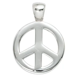 Anhänger Halsschmuck Peace Zeichen aus 925 Silber Kreisförmig Kinder