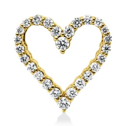 Anhänger Herz aus 750 Gold Gelbgold 26 Diamanten 0,31ct TW-SI 13,5x13,4mm