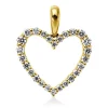 Anhänger Herz aus 750 Gold Gelbgold 26 Diamanten 0,31ct TW-SI 16,7x14,2mm mit Öse