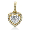 Anhänger Herz aus 750 Gold gelb/weiß 36 Diamanten 0,35ct TW-SI 14,3x8,7mm