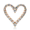 Anhänger Herz aus 750 Gold Rotgold 26 Diamanten 0,31ct TW-SI 13,4x13mm