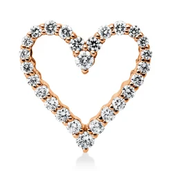 Anhänger Herz aus 750 Gold Rotgold 26 Diamanten 0,31ct TW-SI 13,4x13mm