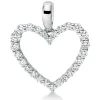 Anhänger Herz aus 750 Gold Weißgold 26 Diamanten 0,31ct TW-SI 17x14,3mm mit Öse