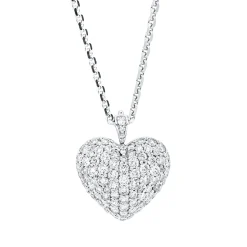 Anhänger Herz aus 750 Weißgold 86 Brillanten 1,54ct TW-VSI 19,6x16,4mm