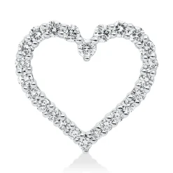 Anhänger Herz aus 585 Weißgold 24 Brillanten 0,76ct W-SI 17,3x18,5mm