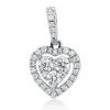 Anhänger Herz aus 750 Weißgold 36 Diamanten 0,33ct TW-SI 14,3x8,7mm mit Öse