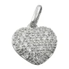 Anhänger Herz mit vielen Zirkonia weiß 925 Silber 12x13mm rhodiniert