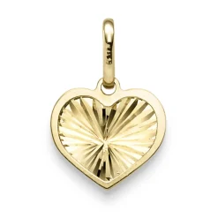 Anhänger Herz 18,5x12,5mm aus 585 Gold Gelbgold diamantiert glänzend