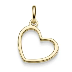 Anhänger Herz 16x23mm Silhouette 585 Gold Gelbgold schlciht glänzend