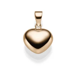 Anhänger kleines Herz 17,5x12mm aus 585 Gold Rotgold Halsschmuck glatt glänzend