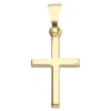 Anhänger kleines Kreuz 17,2x10mm Kreuzchen 333 Gold Gelbgold glänzend schlicht