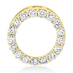 Anhänger Kreis aus 750 Gelbgold 17 Brillanten 0,54ct W-SI 12,8x12,8mm