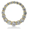 Anhänger Kreis aus 750 Gold Gelbgold 18 Brillanten 0,45ct TW-SI Ø13mm