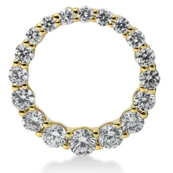 Anhänger Kreis aus 750 Gold Gelbgold 18 Brillanten 0,45ct TW-SI Ø13mm