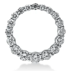 Anhänger Kreis aus 750 Gold Weißgold 18 Brillanten 0,45ct TW-SI Ø13mm