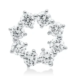Anhänger Kreis aus 750 Gold Weißgold 8 Brillanten 0,25ct W-SI 7,6x8,1mm