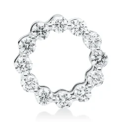 Anhänger Kreis aus 750 Weißgold 12 Brillanten 0,5ct TW-SI 11,8x11,8mm