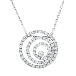 Anhänger Kreis aus 750 Weißgold 67 Brillanten 0,91ct TW-VSI Ø18,1mm