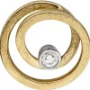 Anhänger Kreis in Spiralform Brillant 0,08Ct 585 Gold Gelbgold Ø15mm