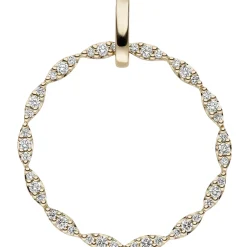 Anhänger Kreis mit 42 Diamanten 0.26Ct W/SI Brillanten rund 585 Gold Gelbgold