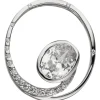 Anhänger Kreis mit Zirkonia weiß oval facettiert 925 Silber rhodiniert 20,2x18mm