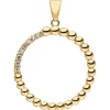 Anhänger Kreis Ø 21,4mm aus 333 Gold Gelbgold mit 8 Zirkonia Goldanhänger