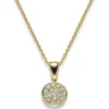 Anhänger Kreis Ø10mm 585 Gold Gelbgold mit 17 Diamanten Brillanten 0,25ct TW-SI
