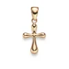 Anhänger Kreuz abgerundet 23,5x12mm aus 750 Gold Rotgold glänzend
