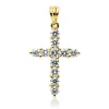 Anhänger Kreuz aus 750 Gelbgold 11 Brillanten 0,71ct TW-VSI/SI 25,1x14,1mm