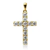 Anhänger Kreuz aus 750 Gelbgold 11 Brillanten 1,57ct TW-VSI/SI 31,6x18mm mit Öse