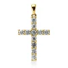 Anhänger Kreuz aus 750 Gelbgold 11 Brillanten 1,5ct TW-VSI/SI 33,1x18,6mm mit Öse