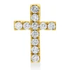 Anhänger Kreuz aus 585 Gelbgold 11 Brillanten 0,47ct W-PI 16,5x11,8mm