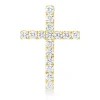 Anhänger Kreuz aus 750 Gold Gelbgold 16 Brillanten 1,18ct TW-SI 27x19mm