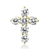 Anhänger Kreuz aus 750 Gold Gelbgold 6 Brillanten 0,42ct W-SI 8,5x11,1mm