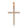 Anhänger Kreuz aus 585 Gold Rotgold 22 Brillanten 0,32ct W-SI 31,8x16mm