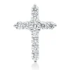 Anhänger Kreuz aus 585 Weißgold 11 Brillanten 0,54ct W-SI/PI 17,5x12,8mm
