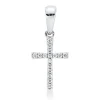 Anhänger Kreuz aus 750 Weißgold 16 Brillanten 0,06ct W-SI 16,5x7,2mm mit Öse