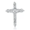 Anhänger Kreuz aus 585 Weißgold 11 Diamanten 0,34ct W-SI/PI 14,8x11mm