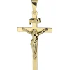 Anhänger Kreuz mit Jesus 333 Gold Gelbgold 26x15mm Goldkreuz Korpus INRI