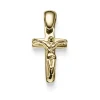Anhänger Kreuz mit Korpus 19x9mm aus 585 Gold Gelbgold glänzend Halsschmuck