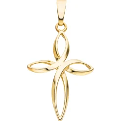 Anhänger Kreuz 31,7x19,5mm aus 375 Gold Gelbgold glänzend Goldanhänger