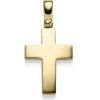 Anhänger Kreuz 30x14,5mm 585 Gold Gelbgold schlicht massiv Halsschmuck